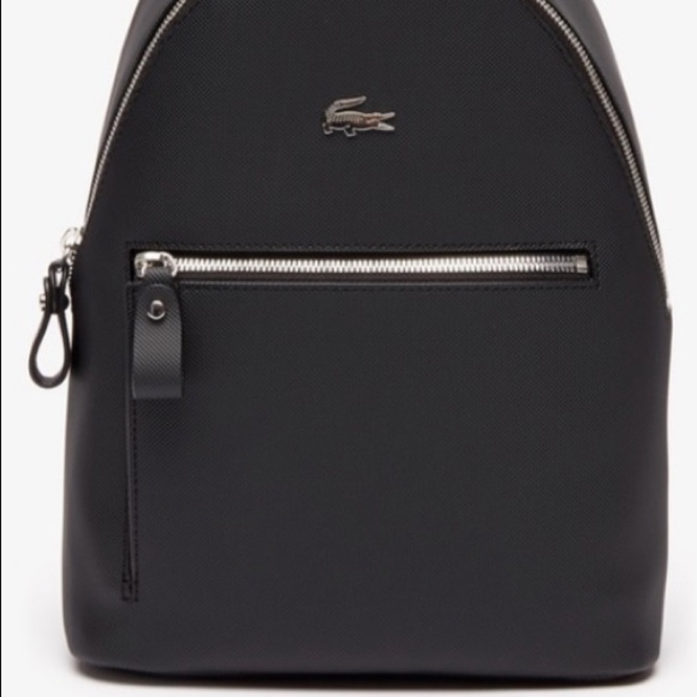 Lacoste BackPack+Purse+Leather+Black+Mom bag